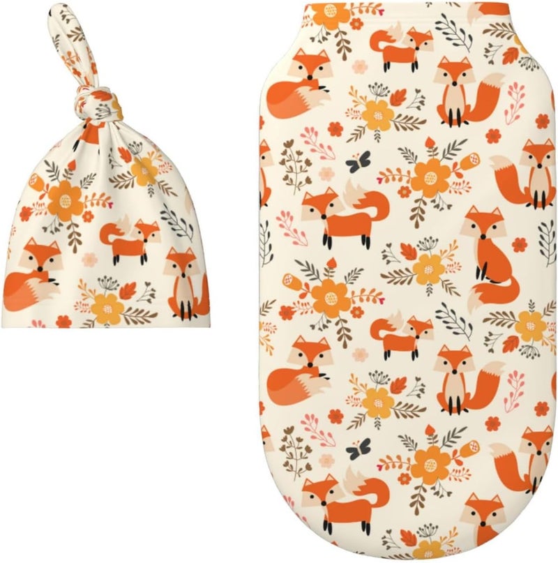 Figtihw Fox Swaddle Blankets Newborn Receiving Blanket Baby Swaddle Wrap Soft Sleeping Sack for Baby Girls Boys - Image 2